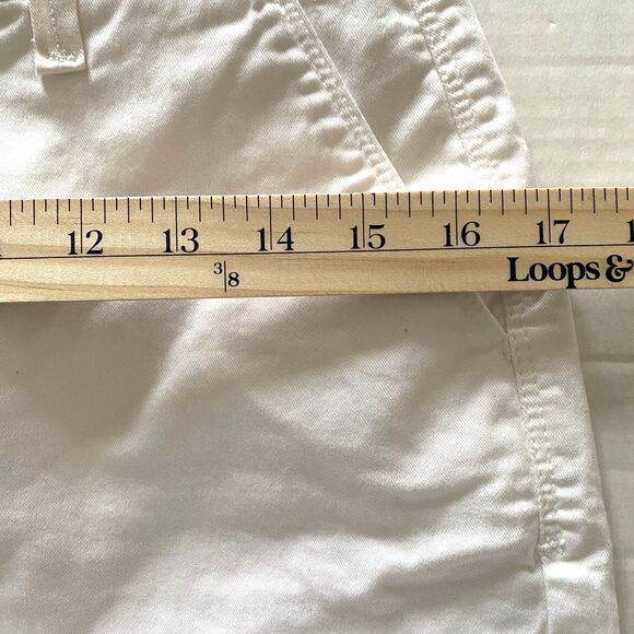 NYDJ White Lift Tuck Crop Chino Pants Cotton Blend Straight Crop Sz 6 - Picture 6 of 11